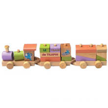 Tren de juguete de madera, la construcción de juguete infantil (wj276879)